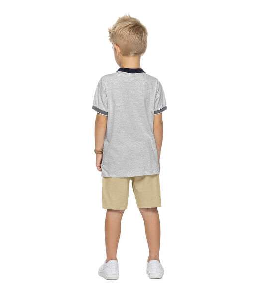 Camisa Polo Infantil Masculina Trick Nick Cinza
