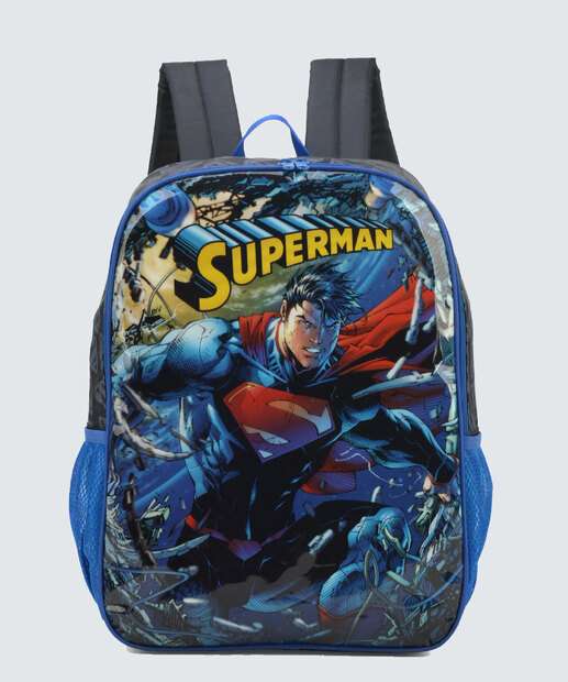 Mochila Infantil Escolar Superman Luxcel 