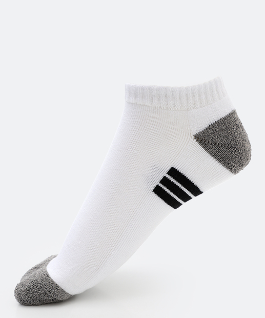 Kit 3 Pares Meias Masculina Cano Curto MR Branco