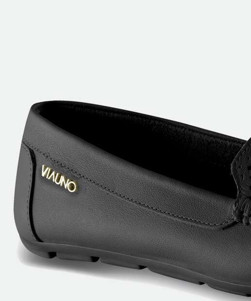 Mocassim Loafer Feminino Bico Redondo Via Uno