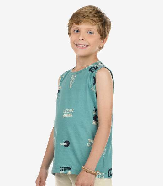 Conjunto Bermuda com Regata Menino Rovi Kids Verde
