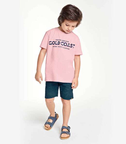 Bermuda Masculina Infantil Sarja Trick Nick Azul