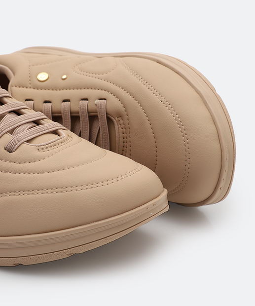 Tênis Casual Feminino Comfortflex Bege