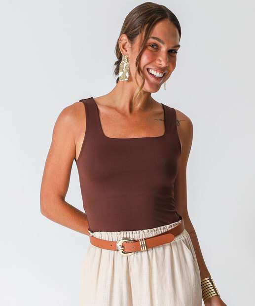 Image_Blusa Feminina Lisa Alças Largas Marisa Marrom