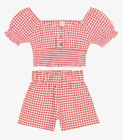 Conjunto Menina Blusa com Shorts Trick Nick Laranja