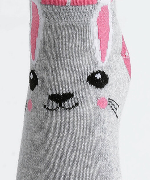 Kit 5 Pares Meias Soquete Feminina Estampadas Marisa