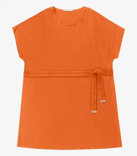 Vestido Curto Secret Glam Laranja