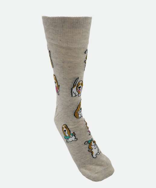 Image_Meia Masculina Cano Longo Cachorros Marisa Cinza