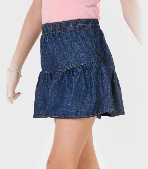Shorts Menina Jeans Trick Nick Azul