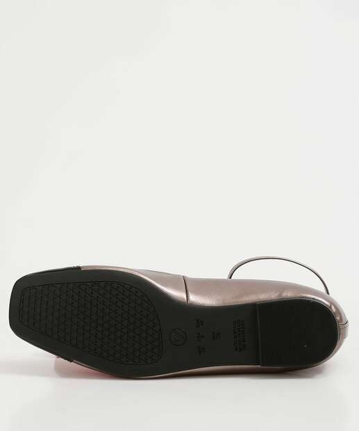 Sapatilha Feminina Metalizada Recorte Via Uno 