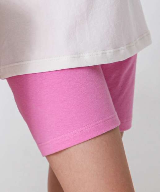 Conjunto Infantil Estampa Flores Marisa Tam 4 a 10 Amarelo