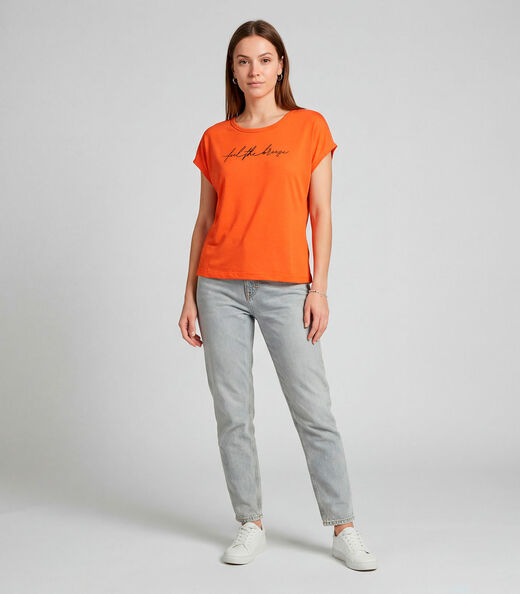 Image_Blusa Feminina em Visco Tricot Infinita Cor Laranja