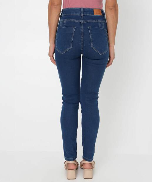 Calça Jeans Feminina Skinny Push Up Sawary Azul