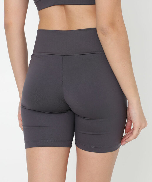 Bermuda Feminina Fitness Cintura Alta Marisa Cinza