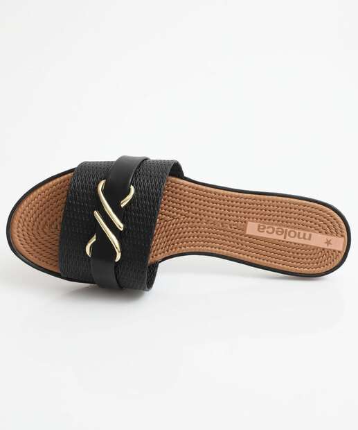 Rasteirinha Feminina Moleca Preto