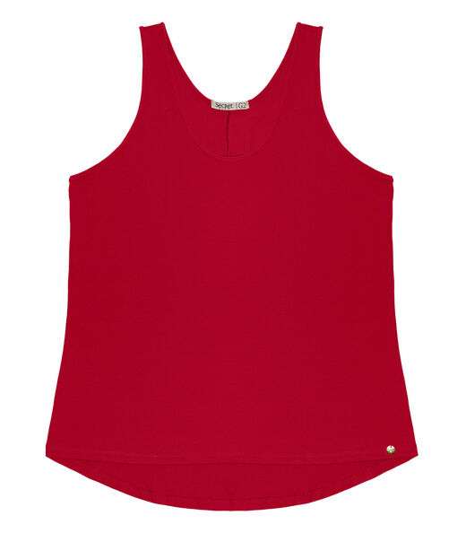 Regata Feminina Plus Size Secret Glam Vermelho