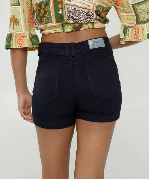 Short Jeans Feminino Cintura Alta 