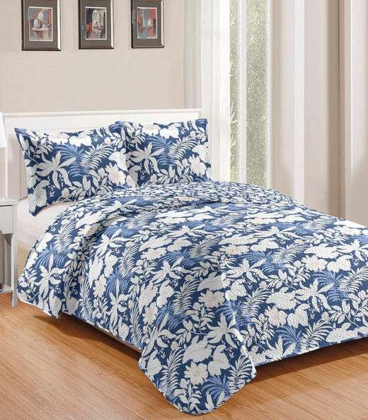 Image_Colcha Casal Bouti Patchwork Microfibra Rozac Azul