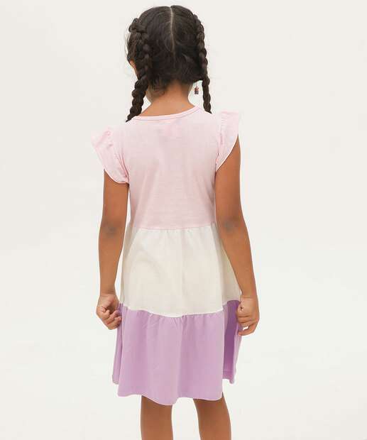 Vestido Infantil Recorte Babado Marisa Tam 4 a 10