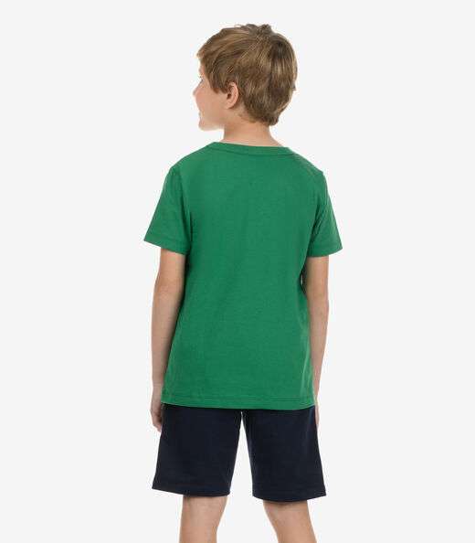 Conjunto Camiseta com Bermuda Menino Rovi Kids Verde
