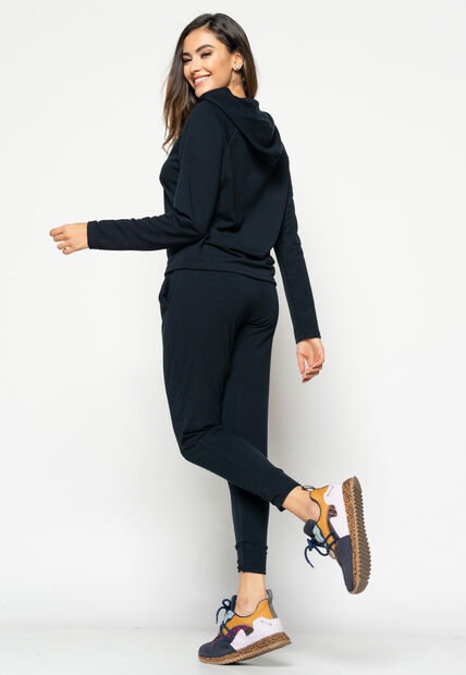 Calça  Comfy Jogger  Moletinho Preta Salvatore Fashion