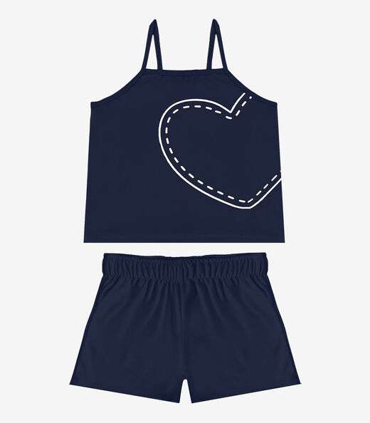 Image_Conjunto Infantil Blusa e Shorts Feminino Select Azul