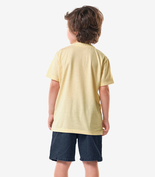Bermuda Infantil Jeans Com Elastico Trick Nick Azul