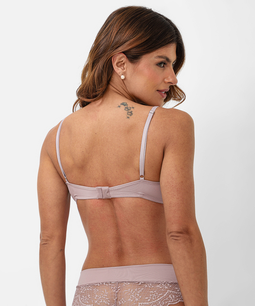 Sutiã de Renda Push Up Marisa Rosa