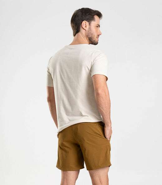 Bermuda Masculina De Microfibra Sarjada Long Bong Marrom