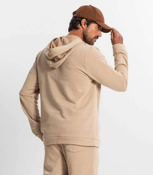 Blusão Masculino Moletom Com Capuz Diametro Marrom