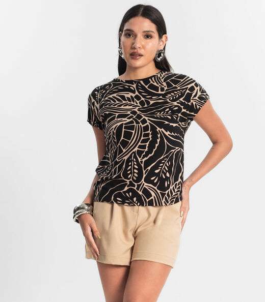 Image_Blusa Feminina Estampada Rovitex Preto