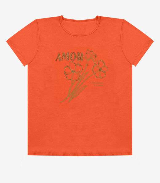 Image_Blusa Feminina Manga Curta Estampada Select Laranja