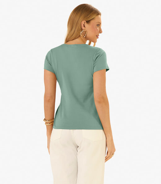 Blusa Feminina Básica Visco Tricot Rovitex Verde