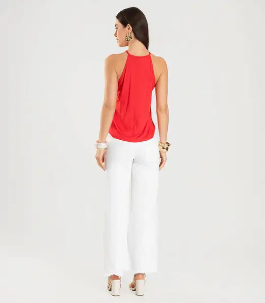 Blusa Feminina de Alça Infinita Cor Vermelho