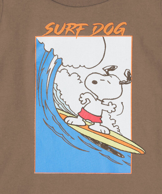 Camiseta Infantil Estampa Frontal Snoopy Tam 1 a 4