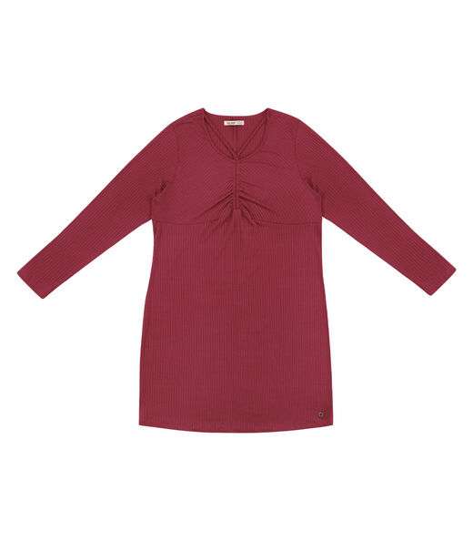 Vestido Plus Size Em Ribana Canelada Secret Glam Vermelho