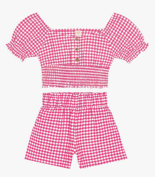 Conjunto Feminino Blusa com Shorts Trick Nick Rosa