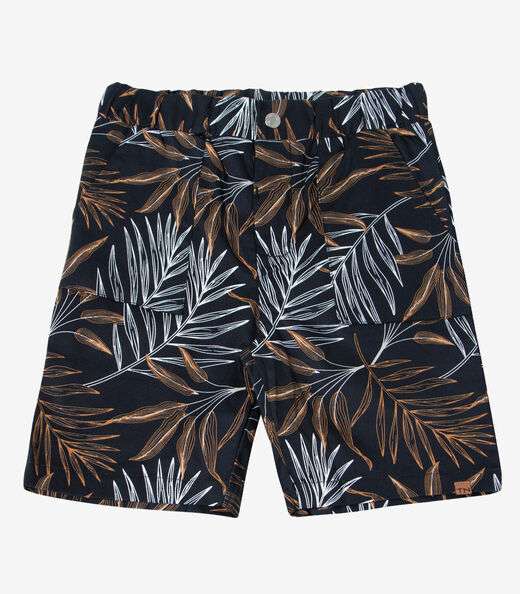 Image_Bermuda Masculina Infantil Sarja Trick Nick Preto