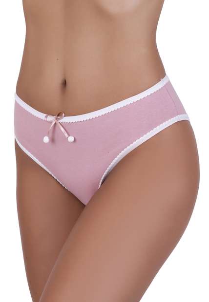 Kit 5 Calcinhas Pompom Algodão Concept Lingerie Multicolorido