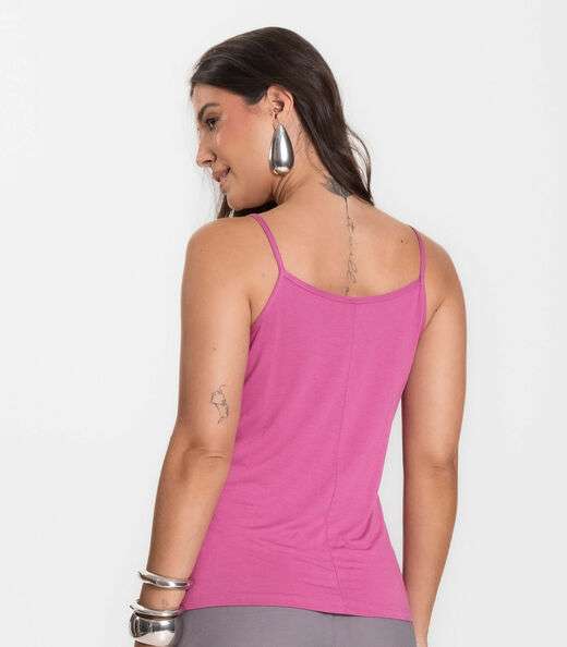 Blusa Feminina de Alças Básica Rovitex Rosa