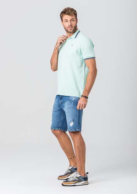 Camiseta Polo Rock e Soda Masculina