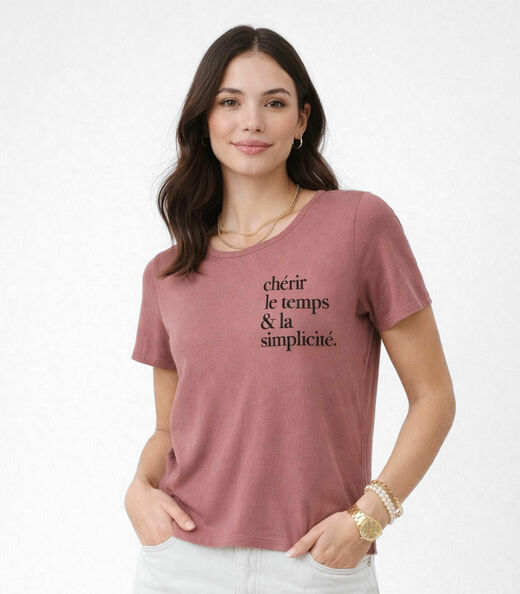 Image_Blusa Feminina Manga Curta Infinita Cor Rosa