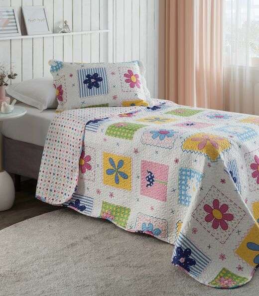 Image_Colcha Solteiro Bouti Infantil Microfibra Rozac Bege