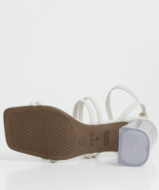 Sandália Salto Grosso Feminina Via Uno 