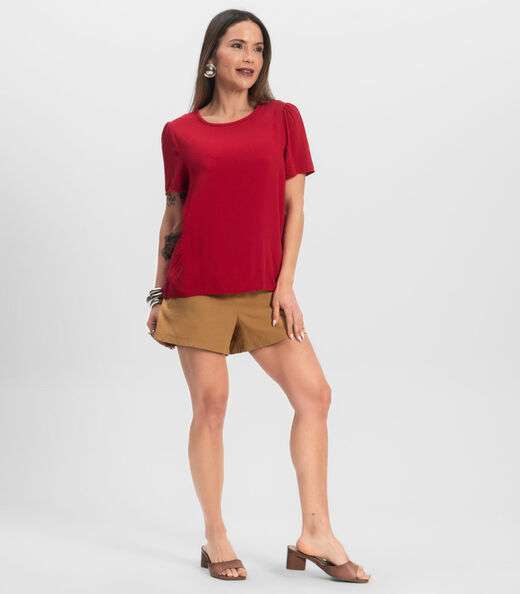 Blusa Feminina Em Viscose Infinita Cor Vermelho