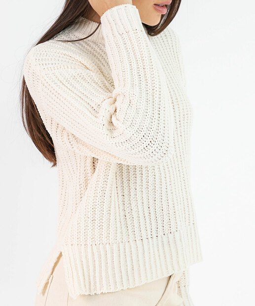 Suéter Feminino Chenille Marisa Bege