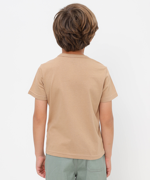 Camiseta Infantil Homem Aranha Tam 4 a 10 Bege