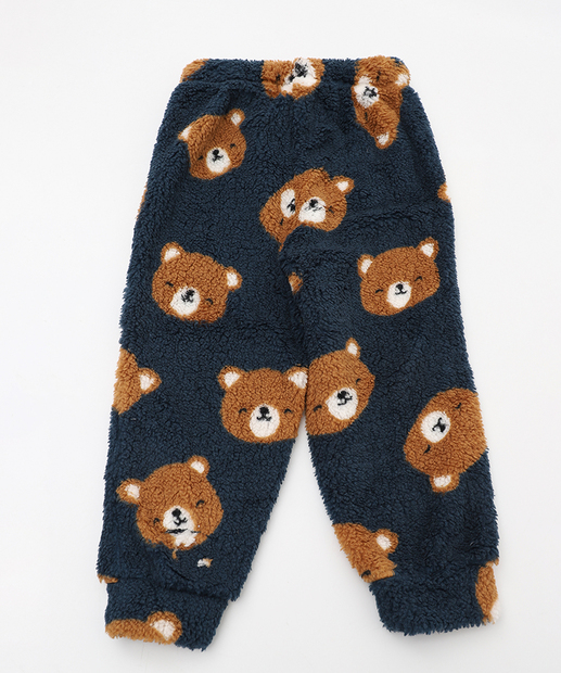 Calça Infantil Sherpa Ursinhos Marisa Tam 1 a 3 Azul