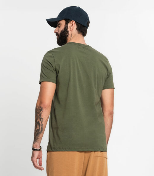 Camiseta Meia Malha Básica Masculina Kohmar Verde