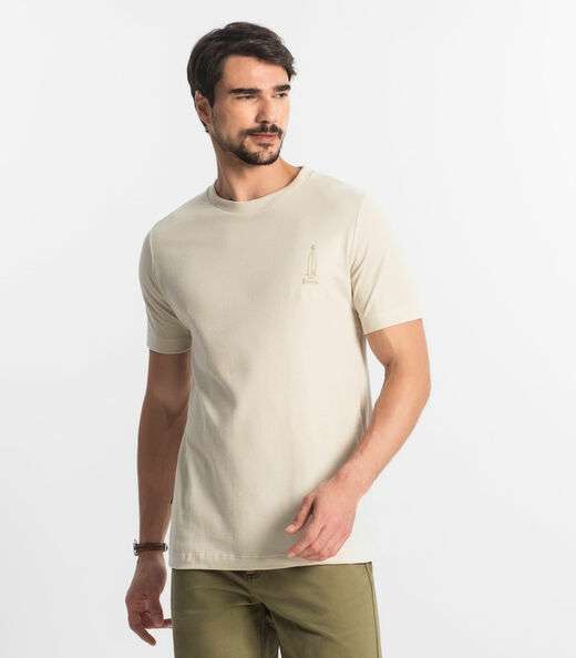 Camiseta Masculina Diametro Bege
